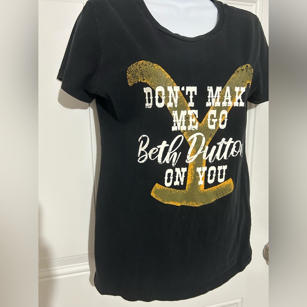 Bold Black and Yellow Graphic Short Sleeve Tee